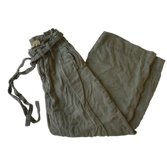 Anthropologie Green Paper Bag Pant- Women’s 2 - Picture 1 of 9